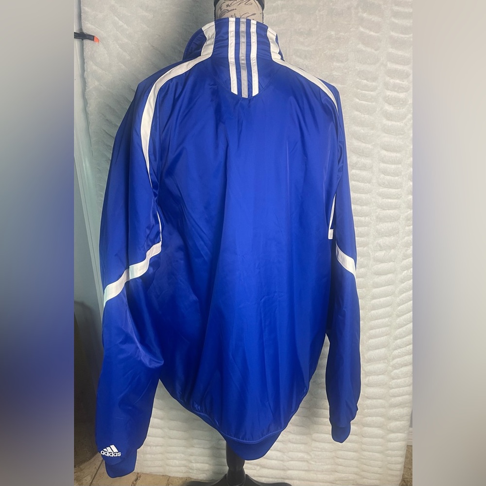 2XL adidas Team Issued Player ID Sideline NCAA Football‎ Windbreaker Jacket Y2K